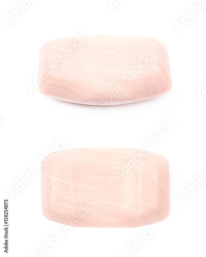 Single piece of soap isolated