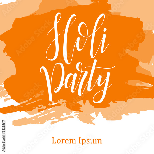 Colorful vector background. Happy Holi spring festival. Poster with mandala for Indian holiday.