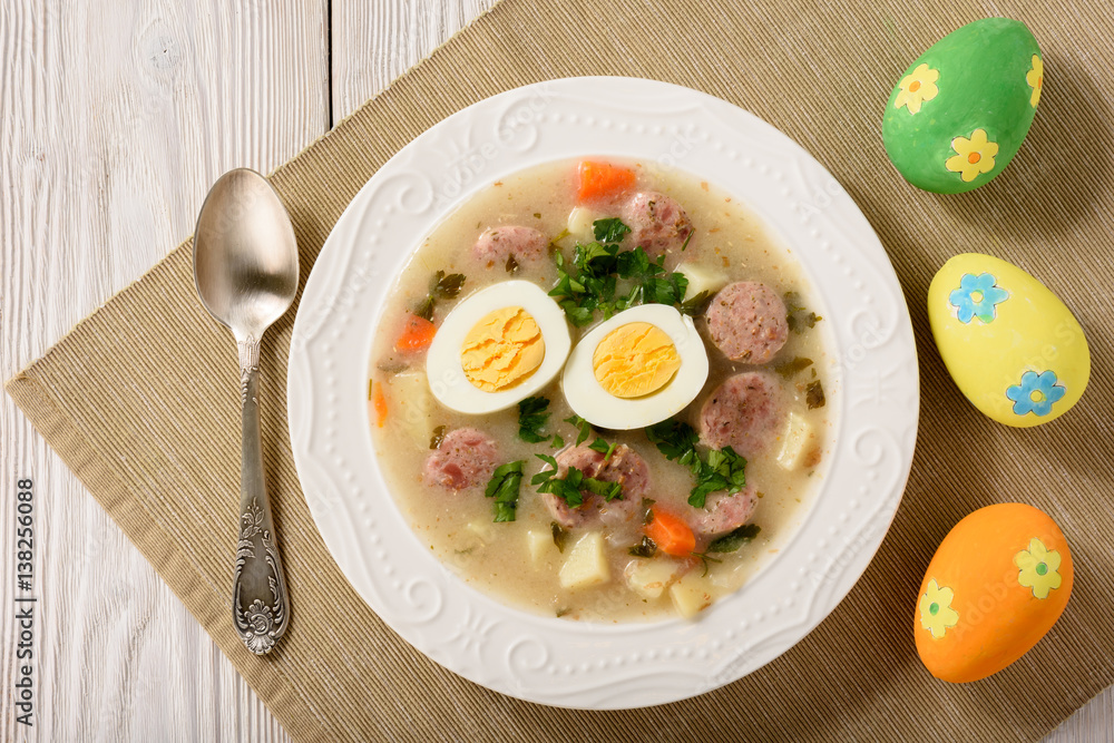 Traditional polish easter soup - zurek. Traditional polish easter soup - zurek.