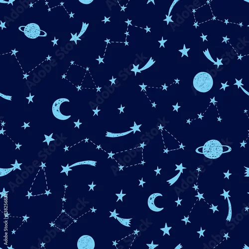 Tapety Stylizowane nocne niebo wzór.