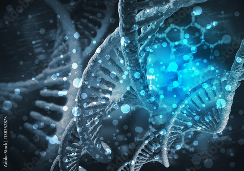 DNA molecules background