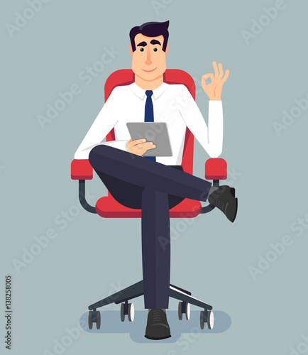 Businessman in office