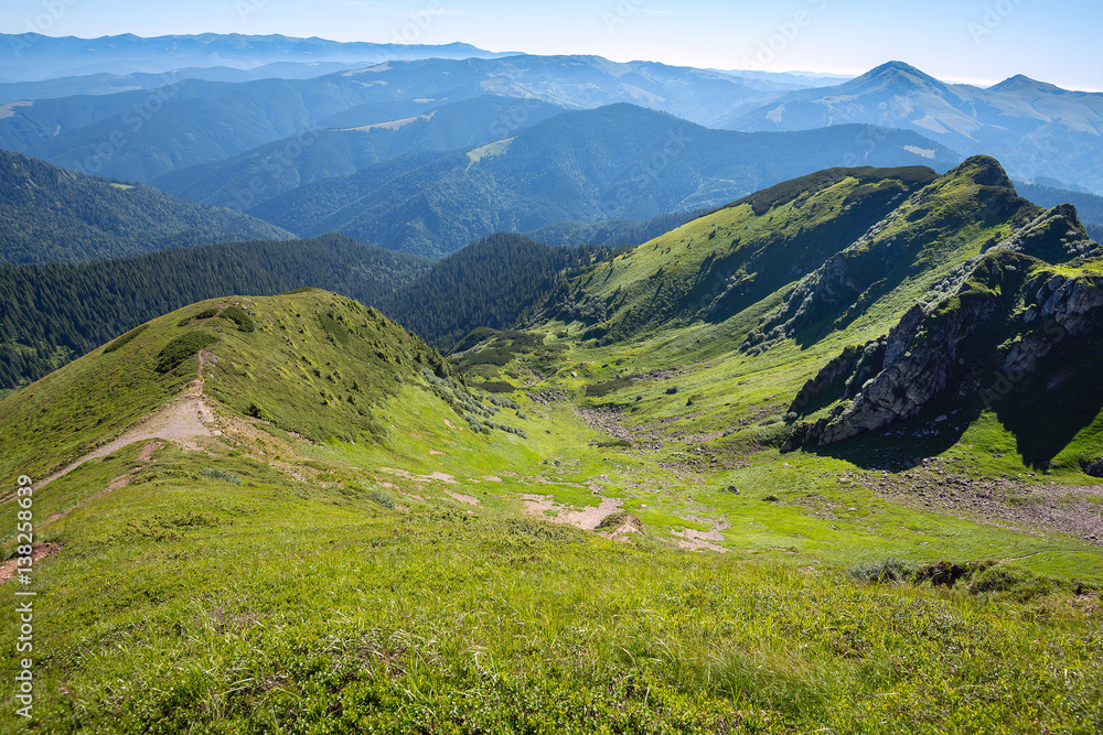 Panorama of mountains - Carpathian Mountains, Ukraine spring Panorama of mountains - Carpathian Mountains, Ukraine spring