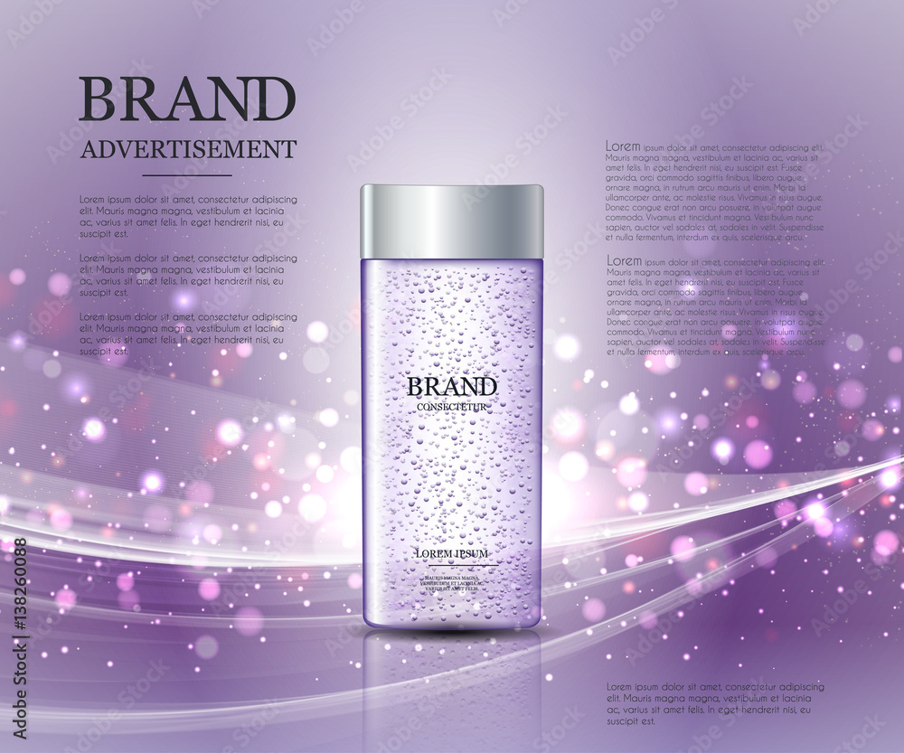 Cosmetic ads template, essence bottle Cosmetic ads template, essence bottle