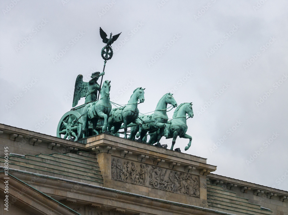 Statue at Brandenburger tor Berlin, Germany, EU