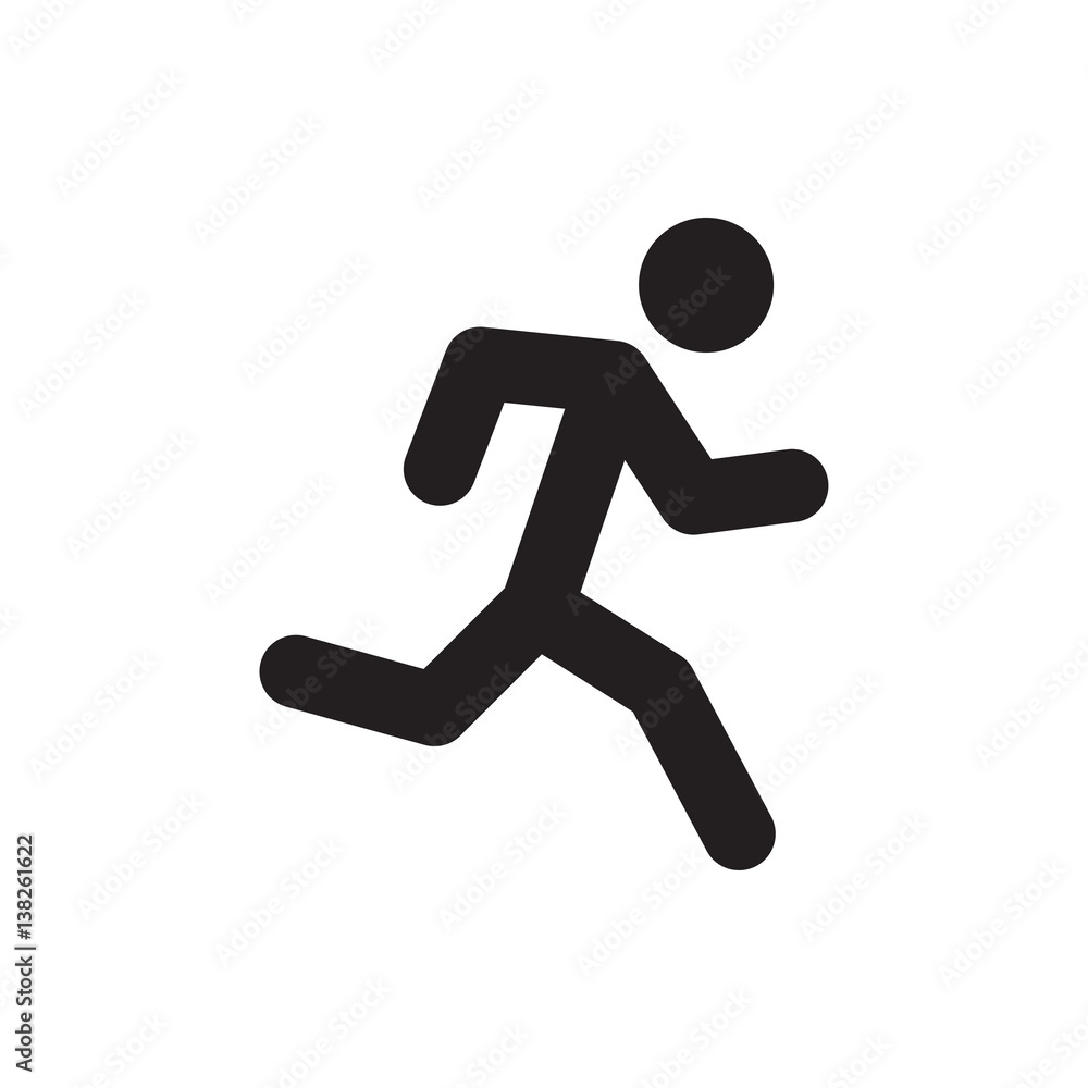 running man icon illustration