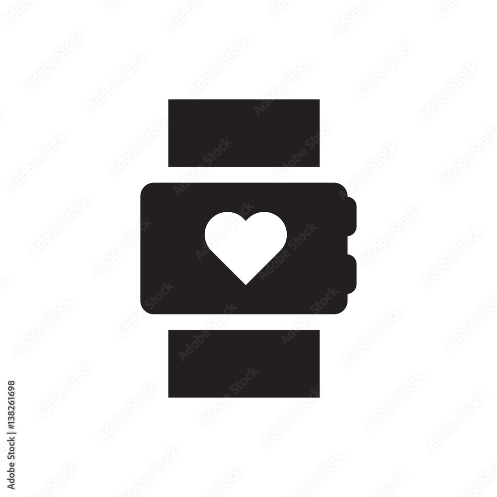 heart rate watch icon illustration heart rate watch icon illustration