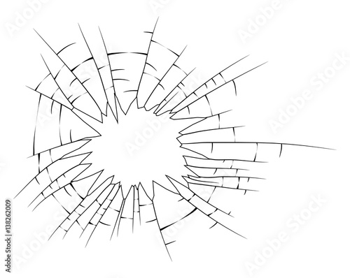 broken glass silhouette vector symbol icon design. Beautiful illustration isolated on white background