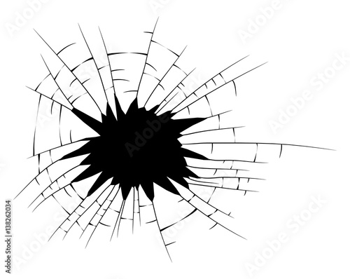 broken glass silhouette vector symbol icon design. Beautiful illustration isolated on white background