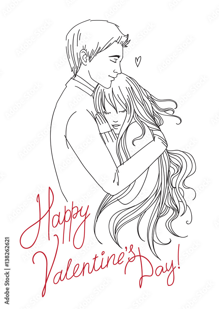 Happy valentines day drawing love abstract design  Pngfreepic