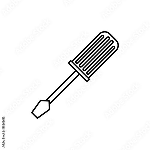 screwdriver construction tool icon vector illustration graphic design © djvstock