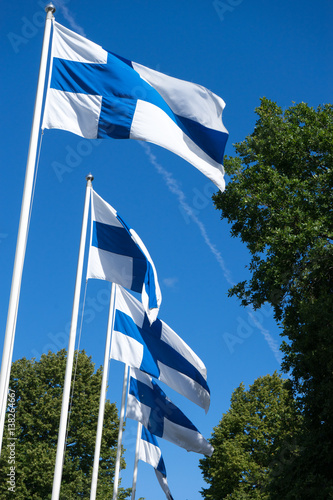 Staatsflagge Finnland, Fahne, Finnland photo