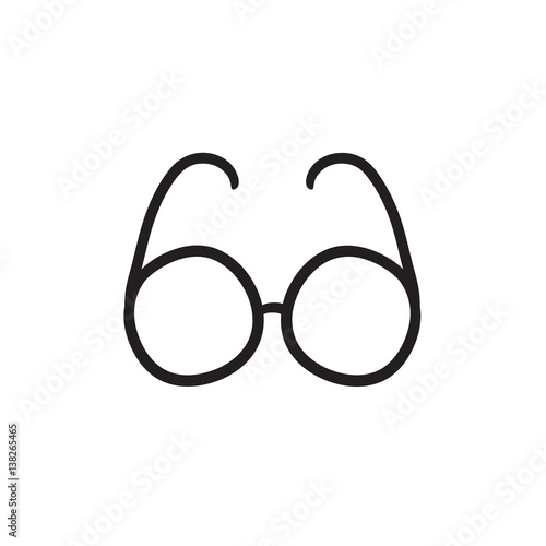 Eyeglasses sketch icon.