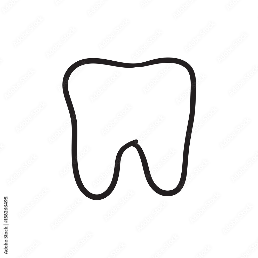 Tooth sketch icon. Tooth sketch icon.