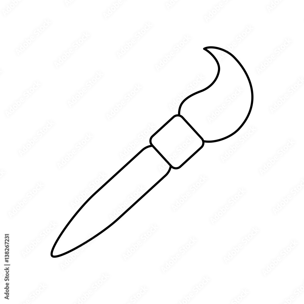 Obraz premium Paint brush isolated icon vector illustration graphic design