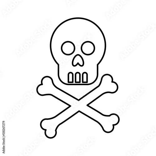 skull danger isolated icon vector illustration design