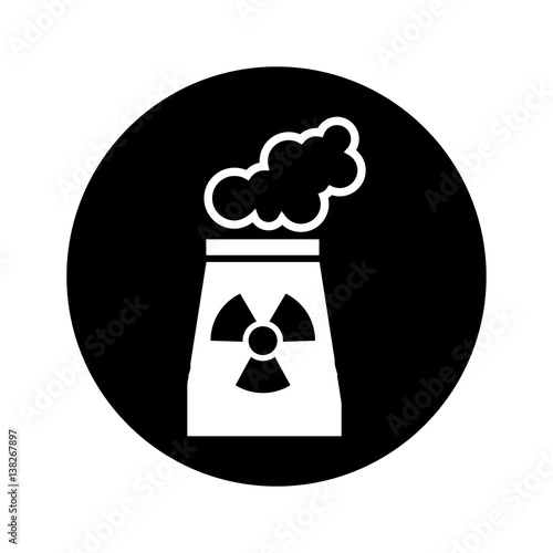 chimney nuclear plant isolated icon vector illustration design