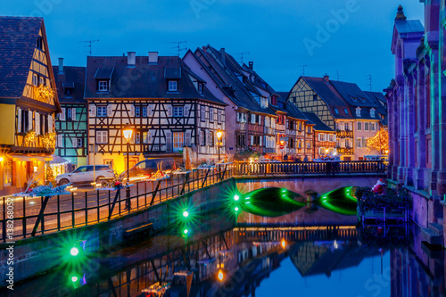 Colmar. City Canal on the sunset.
