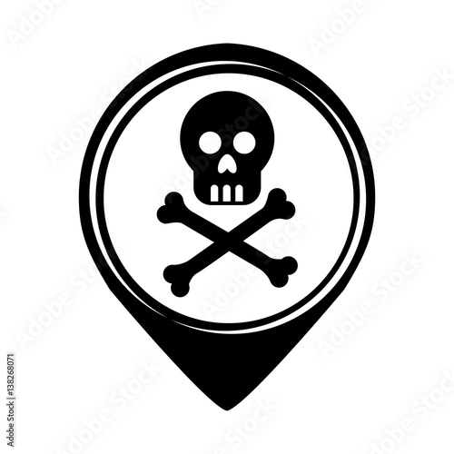skull danger isolated icon vector illustration design