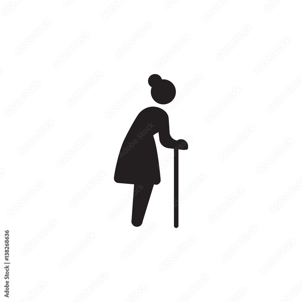 Elder woman vector icon Elder woman vector icon