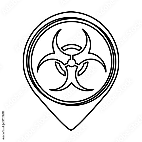 biohazard sign isolated icon vector illustration design