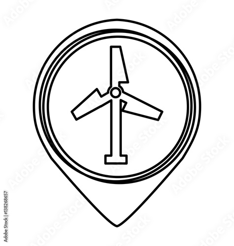 turbine air energy icon vector illustration design