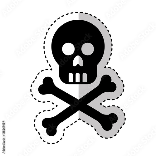 skull danger isolated icon vector illustration design