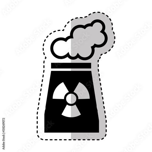 chimney nuclear plant isolated icon vector illustration design