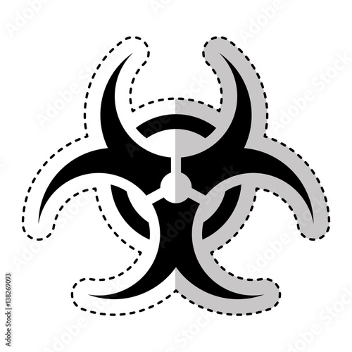 biohazard sign isolated icon vector illustration design