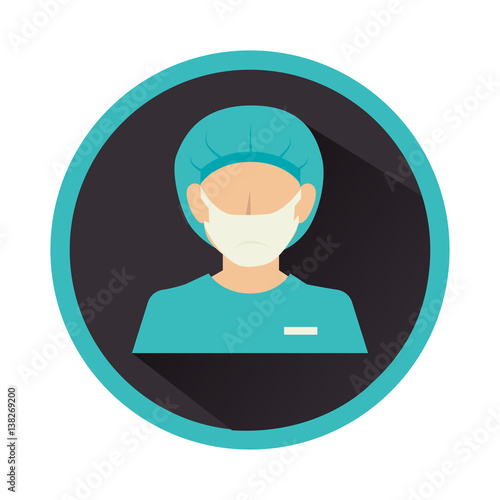 doctor avatar character icon vector illustration design