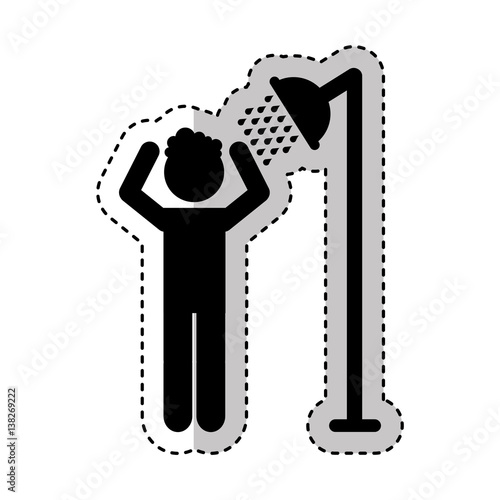 fresh shower isolated icon vector illustration design