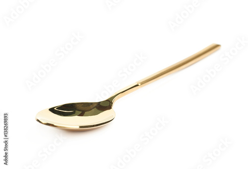 Metal dinner spoon isolated