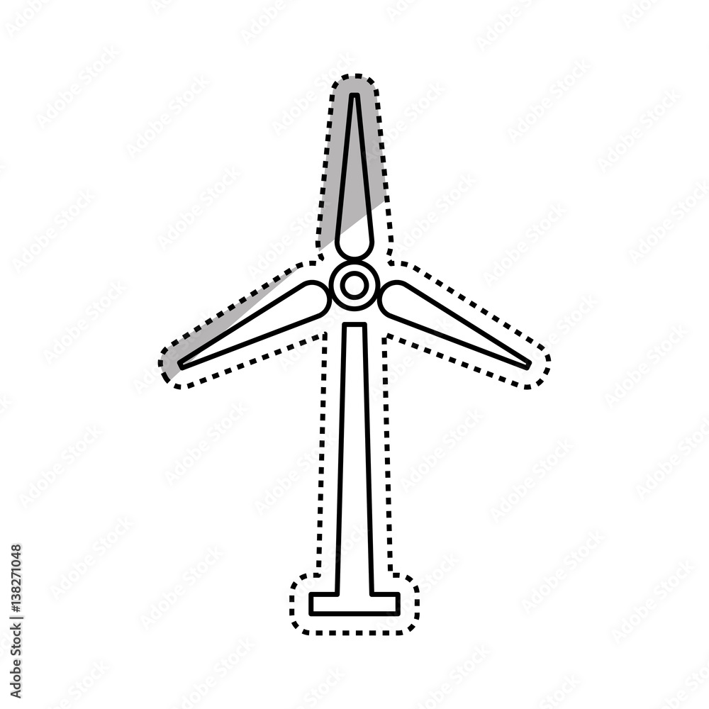 Wind turbine energy icon vector illustration graphic design