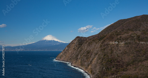 Wallpaper Mural Mountain fuji and Japan sea in winter seen from Izu city , Shizuoka prefecture Torontodigital.ca
