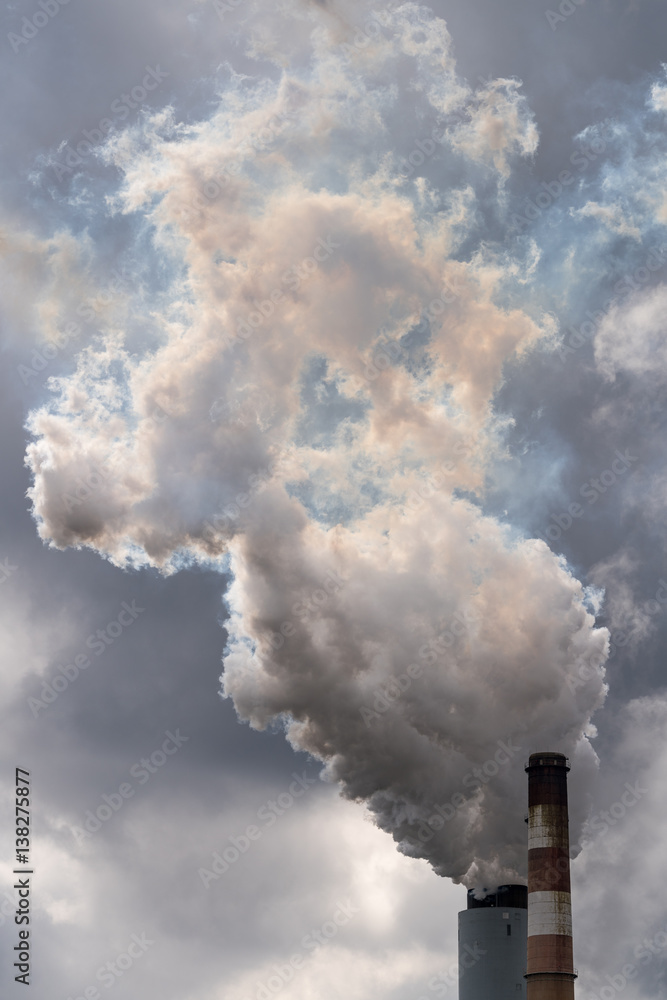 Smoke from coal powered power station Smoke from coal powered power station