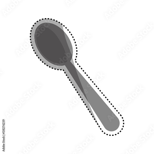 Kitchen stainless spoon icon vector illustration graphic design