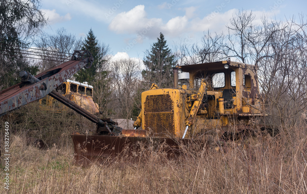 Abandoned heavy construction truck Abandoned heavy construction truck