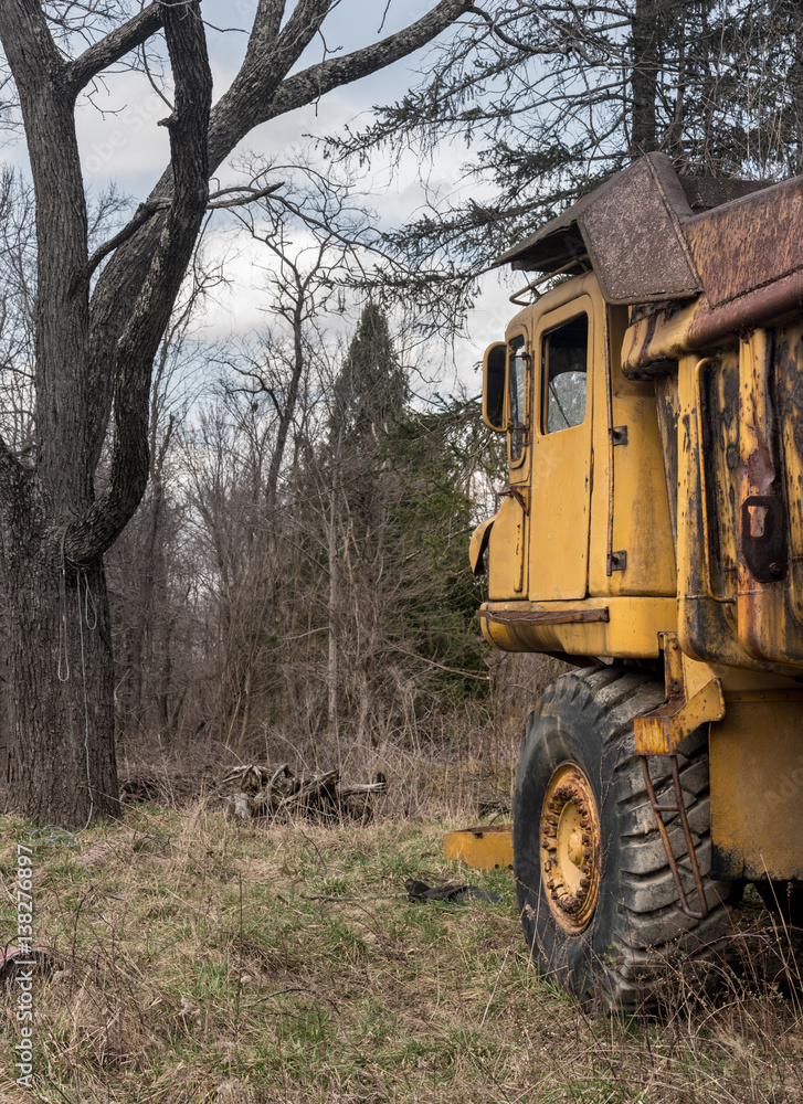 Abandoned heavy construction truck Abandoned heavy construction truck