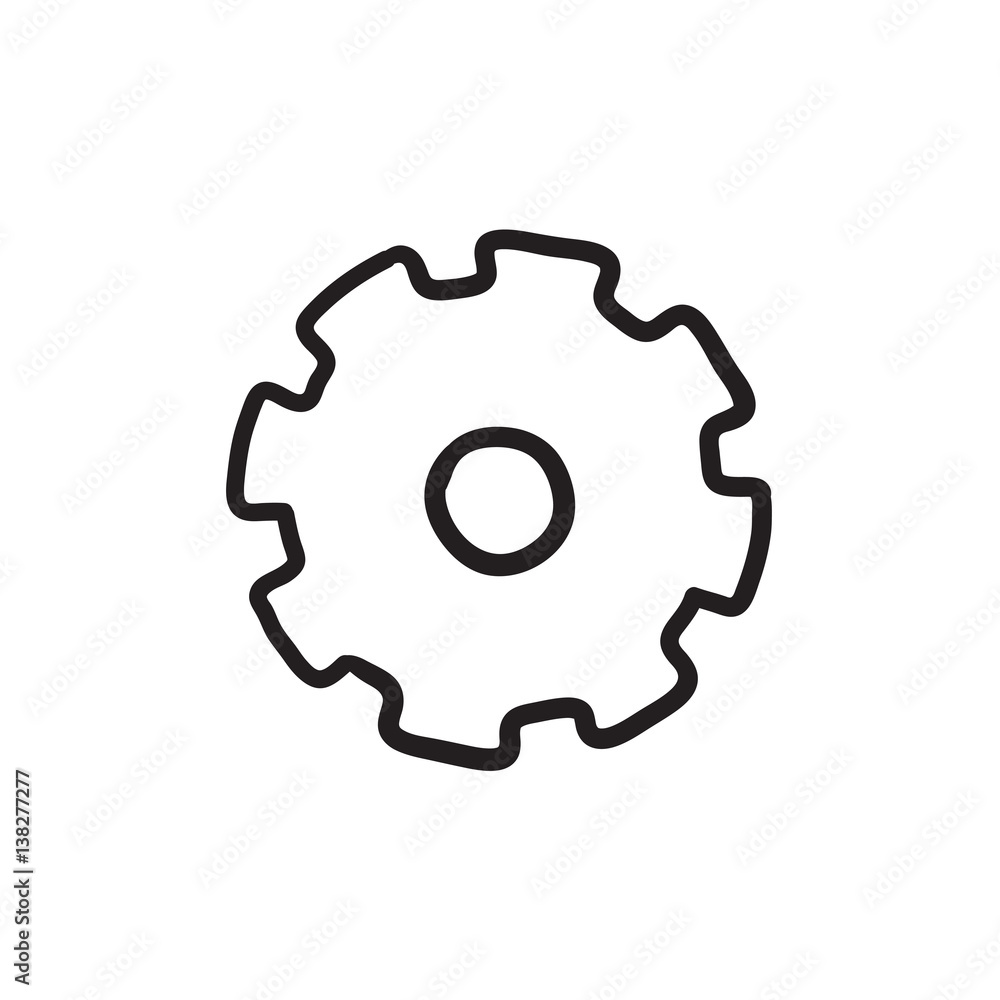 Obraz premium Gear sketch icon.
