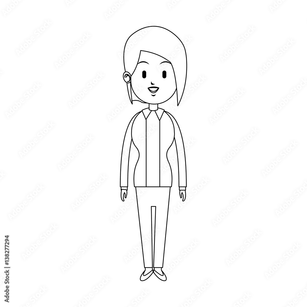 happy woman with modern short hair icon image vector illustration design happy woman with modern short hair icon image vector illustration design