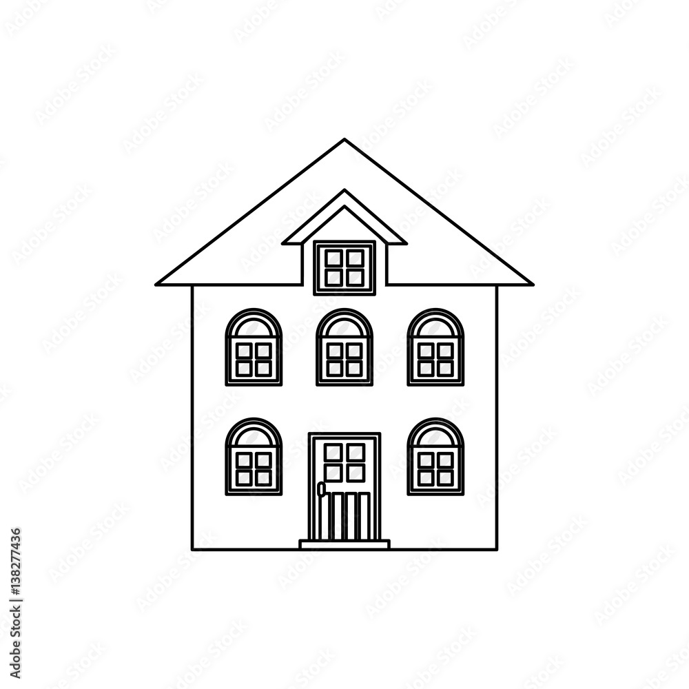 House real estate icon vector illustration graphic design