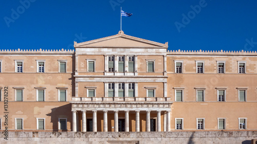 Amazing view of The Greek parliament in Athens, Attica, Greece