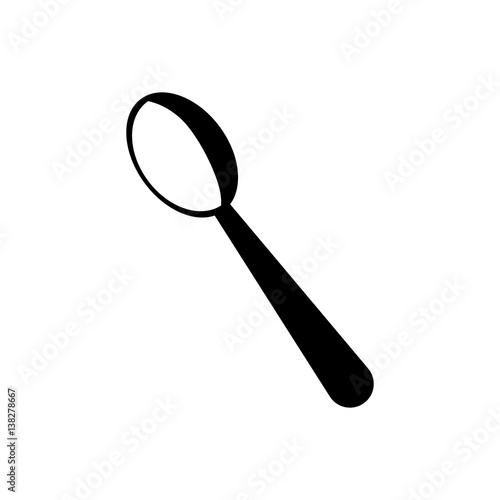 Kitchen stainless spoon icon vector illustration graphic design