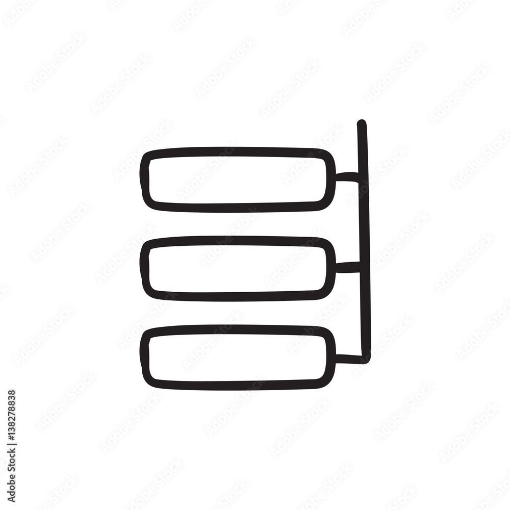System parts sketch icon. System parts sketch icon.