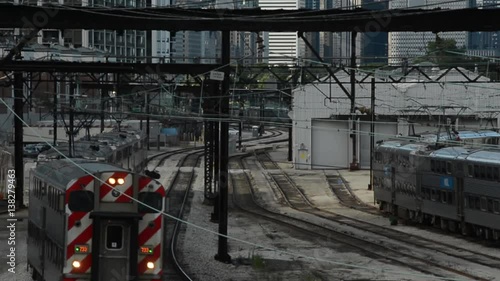 Full shot of Chicago subway on the South Side