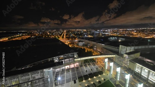 Time lapse of McCormick Place in Chicago at night photo