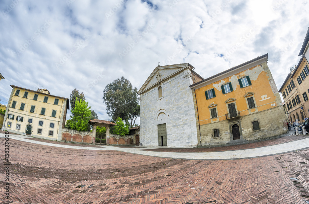 Square and buildings in Pisa, Italy