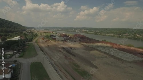 Fly over of industrial park in Aliquippa, PA photo