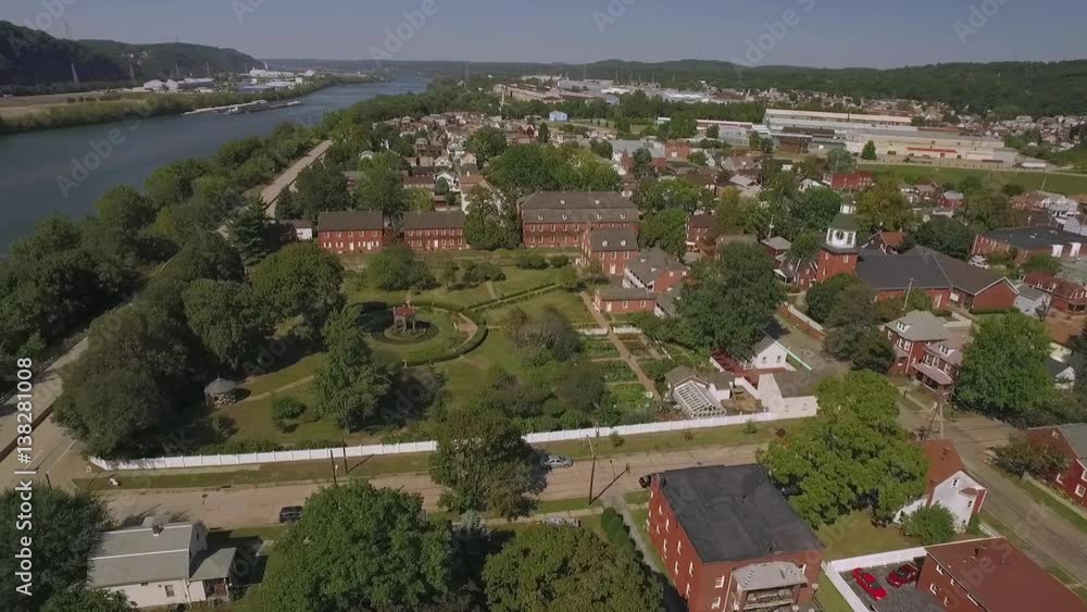 Aerial shot of Old Economy in Ambridge Aerial shot of Old Economy in Ambridge