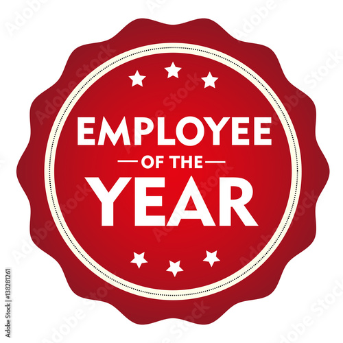 Employee of the year stamp.Sign.Seal.Logo